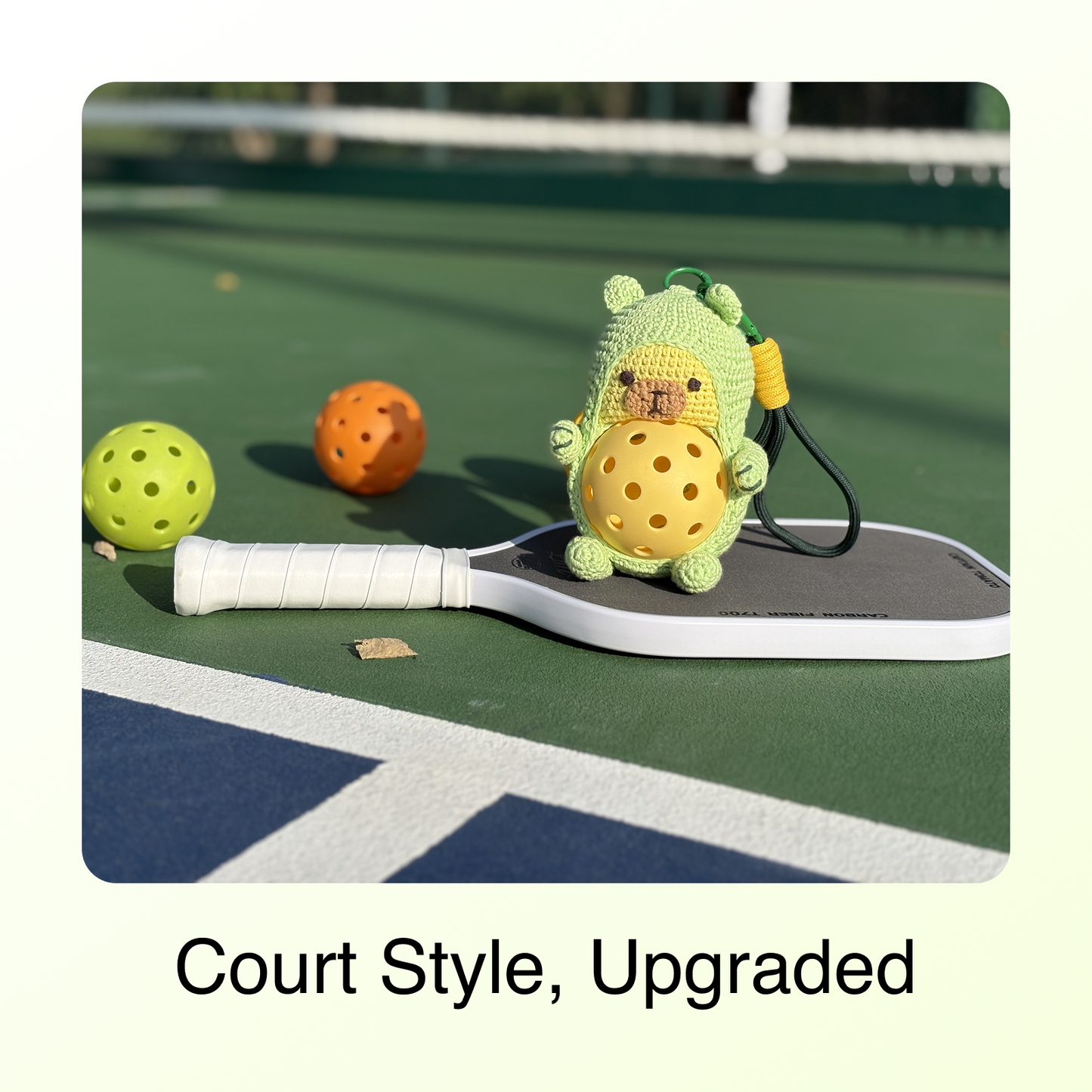 Llavero Pickle Sparkle | Regalo divertido para hombres y mujeres | Llavero PickleDoll Capibara de ganchillo